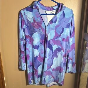 Susan Graver Purple and Blue Blouse